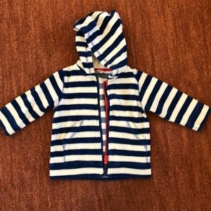 Baby Boden Terrry Cloth Hooded Zip-up sweatshirt